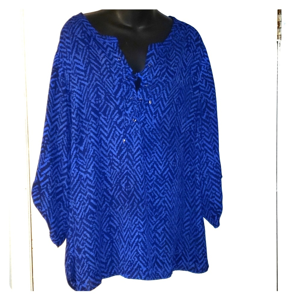 Navy and Royal blue blouse